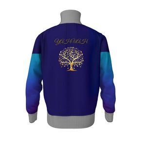 Yahuah-Tree of Life 01 Royal Men's Designer Track Jacket