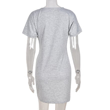 Load image into Gallery viewer, Round Neck Belted Short Sleeve Mini Dress