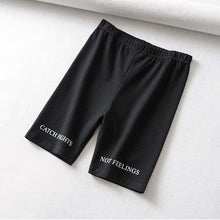Load image into Gallery viewer, High Waist Letter Print Biker Shorts