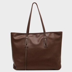 PU Leather Tote Bag (Chocolate, Black, Camel)