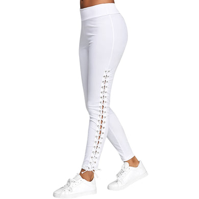 Lace Up Leggings with Grommet