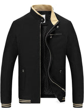 Load image into Gallery viewer, Solid Color Band Collar Casual Full Zip Jacket (4 colors)