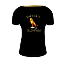 Load image into Gallery viewer, Yahusha-The Lion of Judah 01 Ladies Designer Scoop Neck T-shirt