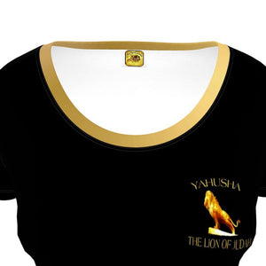 Yahusha-The Lion of Judah 01 Ladies Designer Scoop Neck T-shirt
