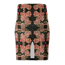 Load image into Gallery viewer, Floral Embosses: Roses 06-01 Designer Pencil Mini Skirt