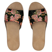 Load image into Gallery viewer, Floral Embosses: Roses 06-01 Ladies Leather Sliders