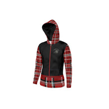 Load image into Gallery viewer, TRP Twisted Patterns 06: Digital Plaid 01-05A Designer Unisex Full Zip Hoodie