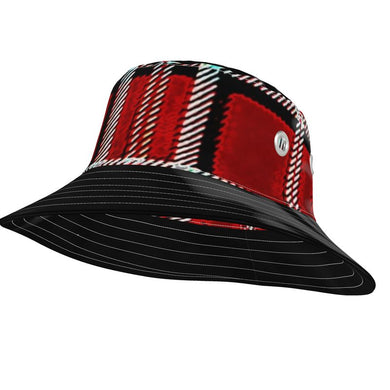 TRP Twisted Patterns 06: Digital Plaid 01-05A Designer Wide Brim Bucket Hat