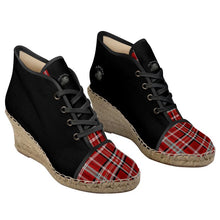 Load image into Gallery viewer, TRP Twisted Patterns 06: Digital Plaid 01-05A Ladies Wedge Espadrilles