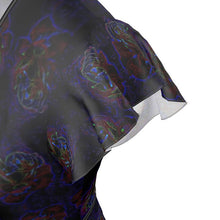 Load image into Gallery viewer, Floral Embosses: Roses 01 Patterned Designer Flounce Tea Dress