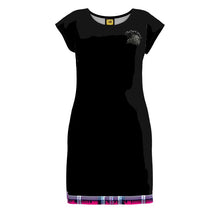 Load image into Gallery viewer, TRP Twisted Patterns 06: Digital Plaid 01-04A Designer Tunic T-shirt Dress