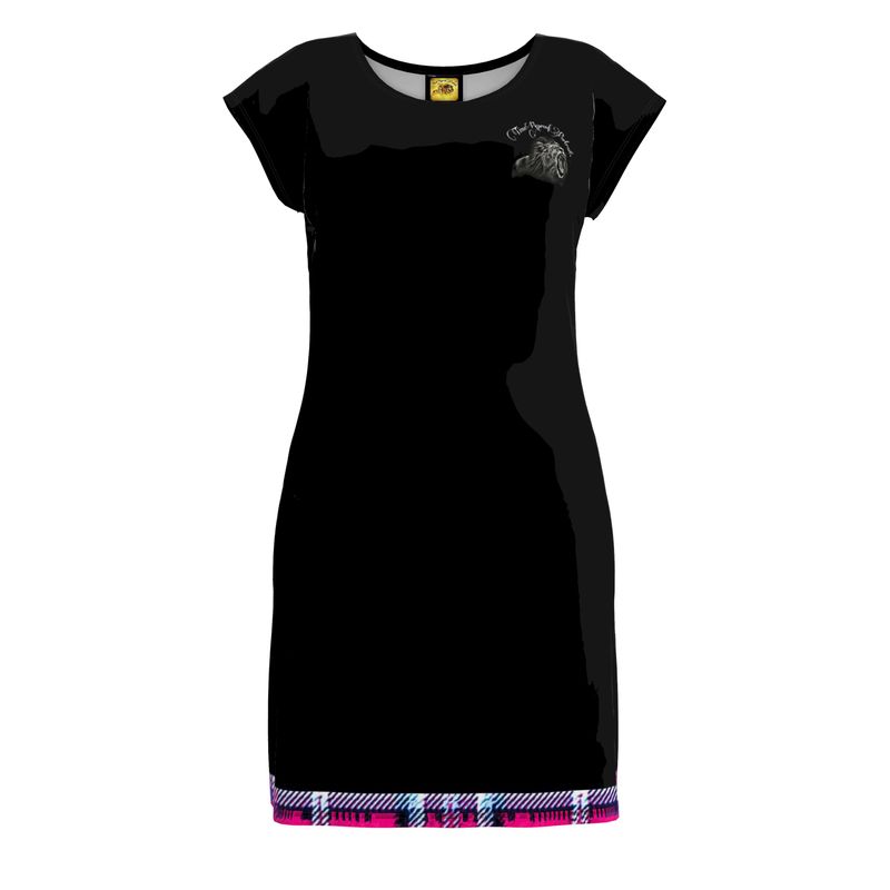 TRP Twisted Patterns 06: Digital Plaid 01-04A Designer Tunic T-shirt Dress