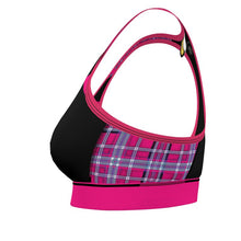 Load image into Gallery viewer, TRP Twisted Patterns 06: Digital Plaid 01-04A Designer Sports Bra