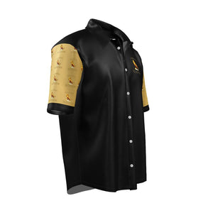 Yahusha-The Lion of Judah 01 Men's Designer Spread Collar Short Sleeve Dress Shirt