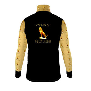 Yahusha-The Lion of Judah 01 Men's Designer Slim Fit Turtleneck Sweatshirt