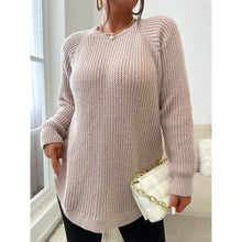 Load image into Gallery viewer, Solid Knitted Loose Plus Size Lady Sweater