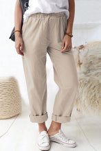 Load image into Gallery viewer, Paperbag Waist Pants with Pockets (Black/Khaki)
