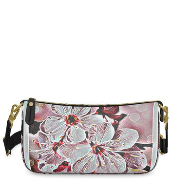 Floral Embosses: Pictorial Cherry Blossoms 01-03 Designer Baquette Bag (Shoulder/Grab Strap)