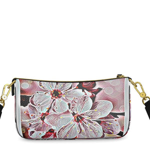 Floral Embosses: Pictorial Cherry Blossoms 01-03 Designer Baquette Bag (Shoulder/Grab Strap)