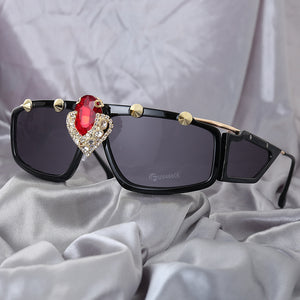 Big Diamond Goggle Sun UV400 Lady Sunglasses