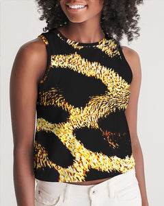 TRP Leopard Print 01 Designer Cropped Sleeveless T-shirt