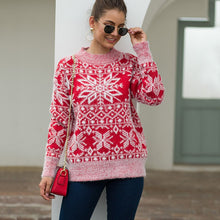 Load image into Gallery viewer, Snowflake Print Knit Sweater