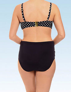 Polka Dot Split Plus Size Swimsuit