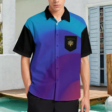 Load image into Gallery viewer, Yahuah-Tree of Life 01 Royal Men&#39;s Designer Short Sleeve Dress Shirt with Chest Pocket