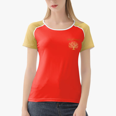 Yahuah-Tree of Life 01 Elected Ladies Designer Round Neck T-shirt