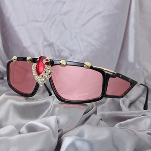 Big Diamond Goggle Sun UV400 Lady Sunglasses