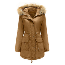 Load image into Gallery viewer, Ladies Velvet Cotton Padded Parka Jacket (3 colors)