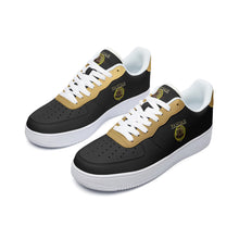 Load image into Gallery viewer, A-Team 01 Gold Low Top PU Leather Unisex Sneakers (White)