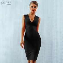 Load image into Gallery viewer, Bodycon Bandage Deep V-Neck Tank Mini Dress