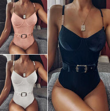 Load image into Gallery viewer, Solid Seamless Push-Up Bodysuit