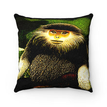Load image into Gallery viewer, Primate Models: Red-shanked douc 01 Designer Faux Suede Throw Pillow