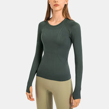 Load image into Gallery viewer, Round Neck Long Sleeve Lady Sports Shirt