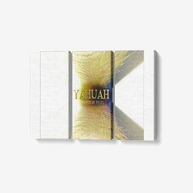 Yahuah-Master of Hosts 02-02 Three Piece Canvas Wall Art for Living Room - Framed Ready to Hang 3x8