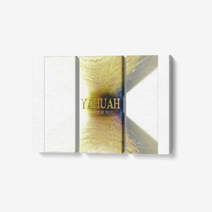 Yahuah-Master of Hosts 02-02 Three Piece Canvas Wall Art for Living Room - Framed Ready to Hang 3x8"x18"