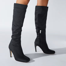 Load image into Gallery viewer, Widened Solid Color Knee High Boots
