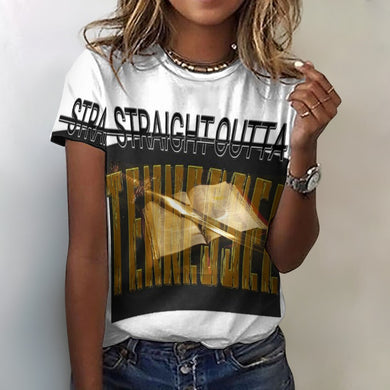 Straight Outta Tennessee 01 Ladies Designer Cotton T-Shirt