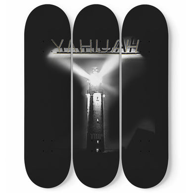 Yahuah Lighthouses 01-02 Three Piece Skateboard Wall Art