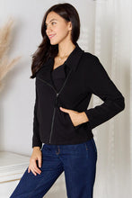 Load image into Gallery viewer, Full Size Zip Up Jacket with Pockets, Black