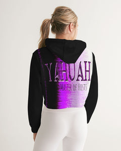 Yahuah-Master of Hosts 01-02 Ladies Designer Cropped Pullover Hoodie