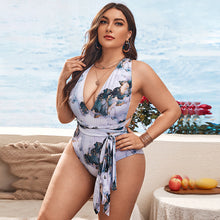 Load image into Gallery viewer, One Piece Tie Dye Print Plus Size Swimsuit
