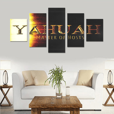 Yahuah-Master of Hosts 01-03 Canvas Wall Art Prints (No Frame) 5 Pieces/Set B