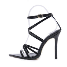 Load image into Gallery viewer, Strappy Leather Thin Belt Pointed Toe High Heels