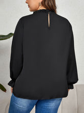 Load image into Gallery viewer, Round Neck Flounce Sleeve Plus Size Blouse
