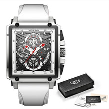 Load image into Gallery viewer, Lige Square Multifunction Chronograph 30M Waterproof Men&#39;s Watch