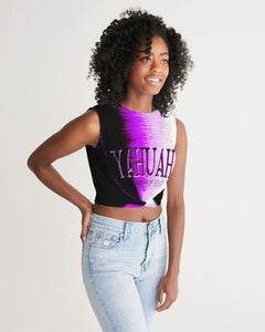 Yahuah-Master of Hosts 01-02 Designer Twist Front Cropped Sleeveless T-shirt