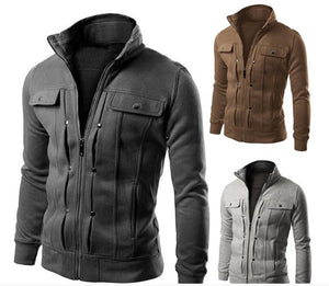 Multi Button Stand Collar Trucker Jacket (4 colors)